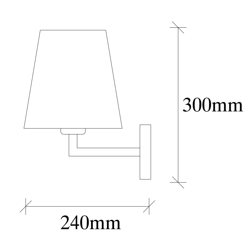 Stenska svetilka PROFIL 1xE27/60W/230V