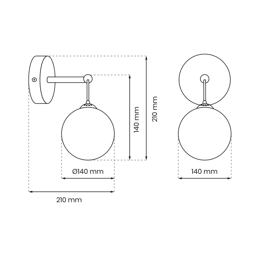 Stenska svetilka REFLEX 1xE14/40W/230V