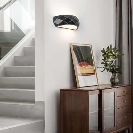 Stenska svetilka REUS 1xE27/40W/230V črna