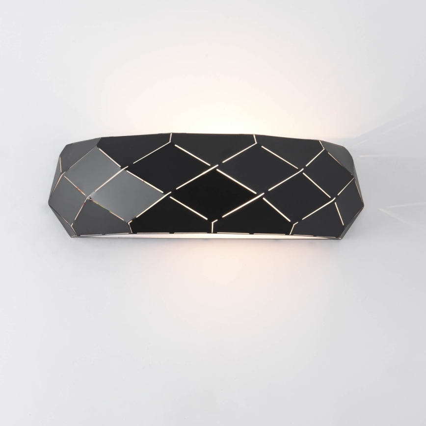 Stenska svetilka REUS 1xE27/40W/230V črna