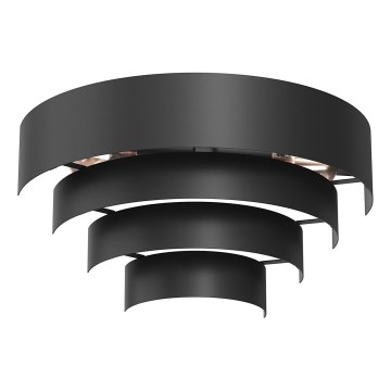 Stenska svetilka RINGS 2xE27/15W/230V črna