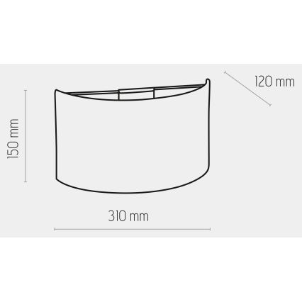 Stenska svetilka RONDO 1xE27/15W/230V siva