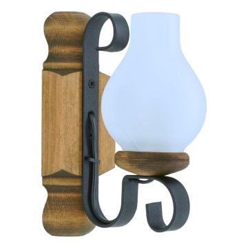Stenska svetilka RUSTIC 1xE14/40W/230V bukev - FSC certifikat