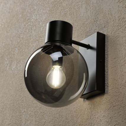 Stenska svetilka SFERIO 1xE14/5W/230V črna/dimno črna