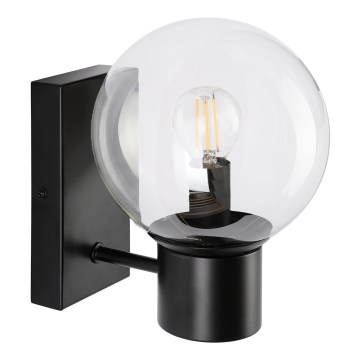 Stenska svetilka SFERIO 1xE14/5W/230V črna/prozorna