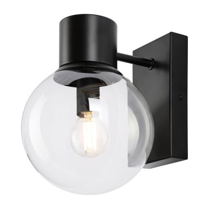 Stenska svetilka SFERIO 1xE14/5W/230V črna/prozorna