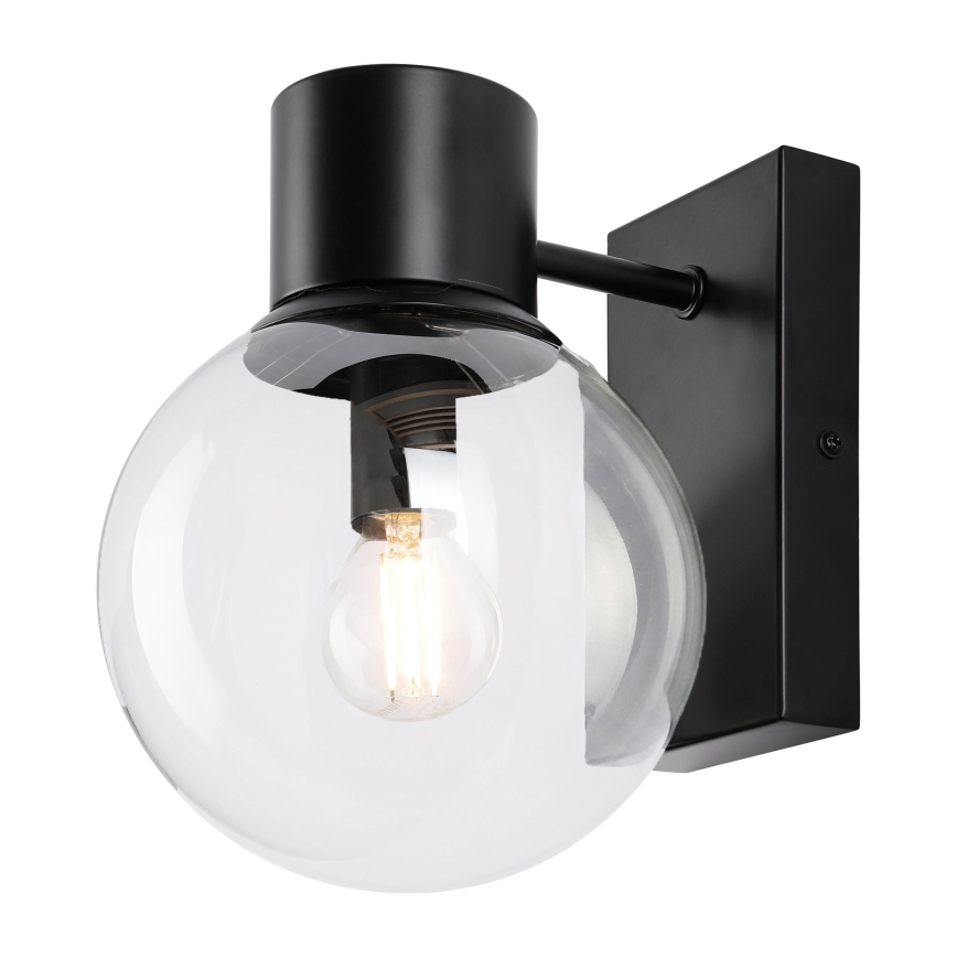 Stenska svetilka SFERIO 1xE14/5W/230V črna/prozorna