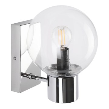 Stenska svetilka SFERIO 1xE14/5W/230V sijajni krom/prozorno