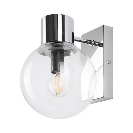 Stenska svetilka SFERIO 1xE14/5W/230V sijajni krom/prozorno