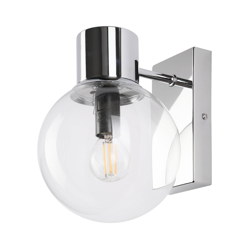 Stenska svetilka SFERIO 1xE14/5W/230V sijajni krom/prozorno