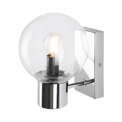 Stenska svetilka SFERIO 1xE14/5W/230V sijajni krom/prozorno