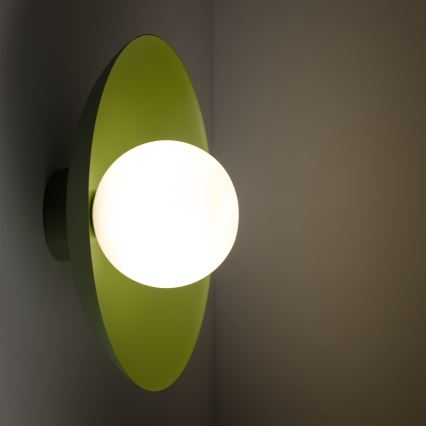 Stenska svetilka SLATE 1xG9/8W/230V pr. 28 cm zelena