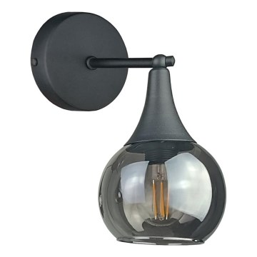 Stenska svetilka STAR 1xE27/60W/230V črna/dimna črna