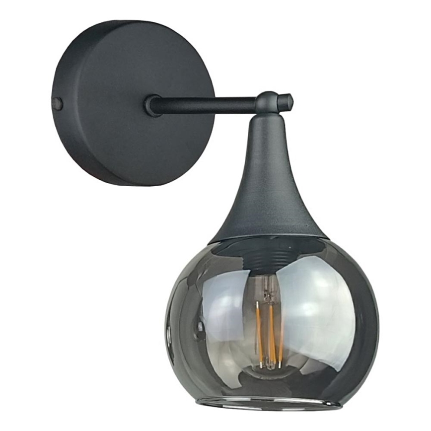 Stenska svetilka STAR 1xE27/60W/230V črna/dimna črna