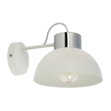 Stenska svetilka TEDI 1xE27/60W/230V bela/sijajni krom
