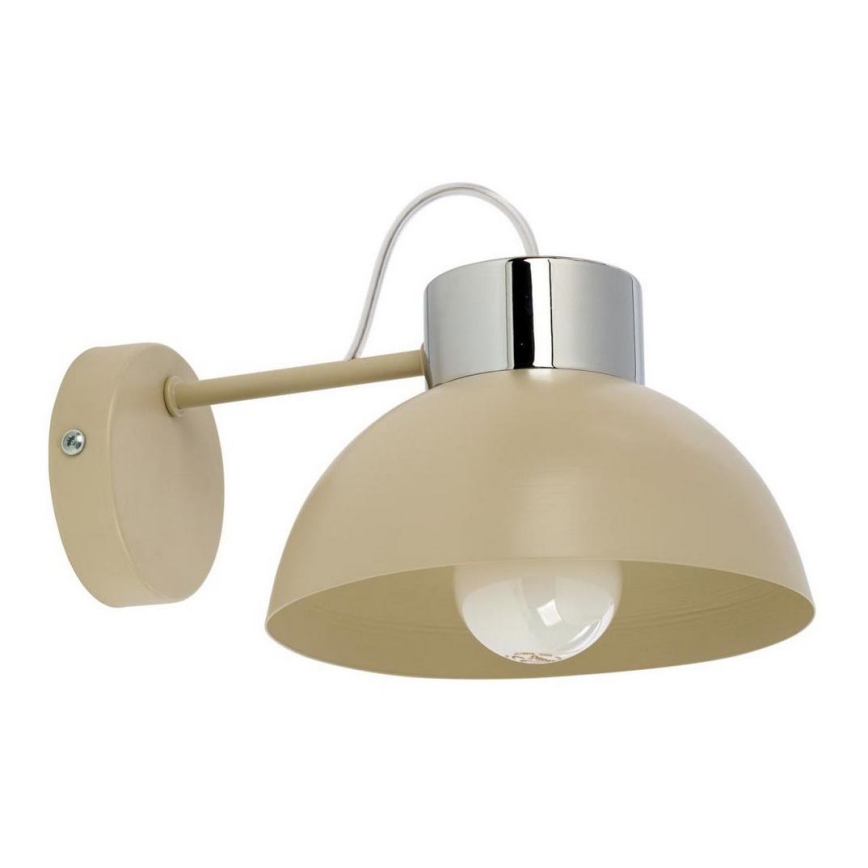 Stenska svetilka TEDI 1xE27/60W/230V bež/sijajni krom
