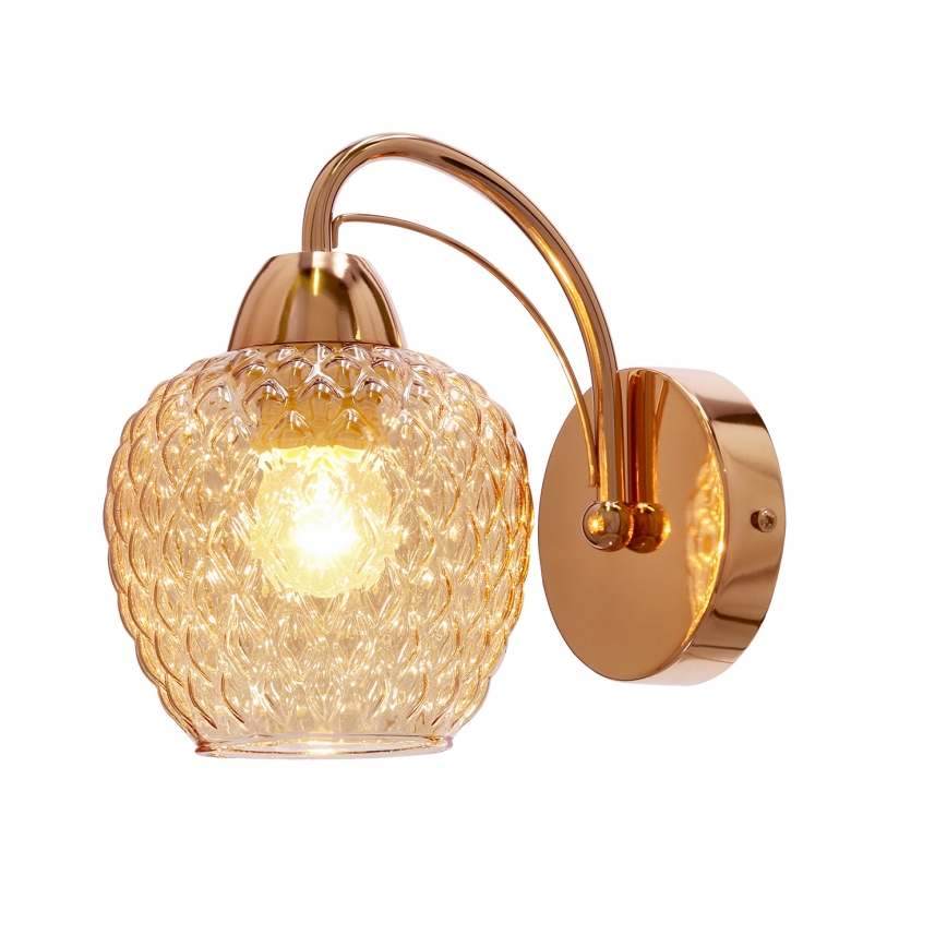 Stenska svetilka TOBIAS 1xE27/40W/230V Rosegold