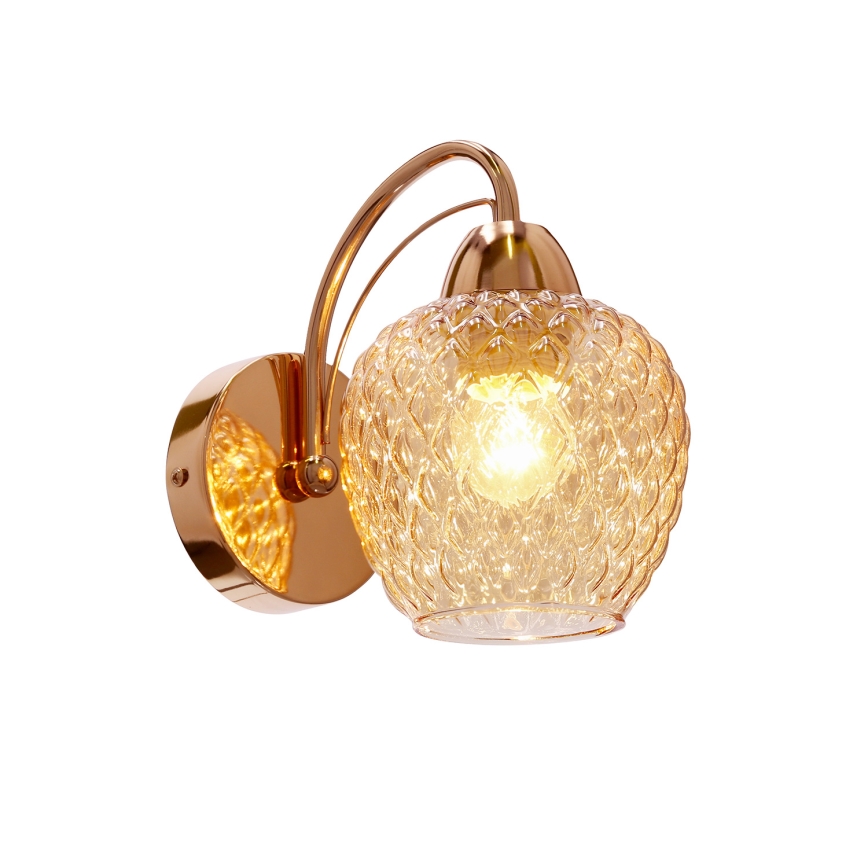 Stenska svetilka TOBIAS 1xE27/40W/230V Rosegold