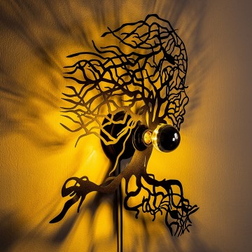 Stenska svetilka TREE WOMAN 1xE27/40W/230V črna