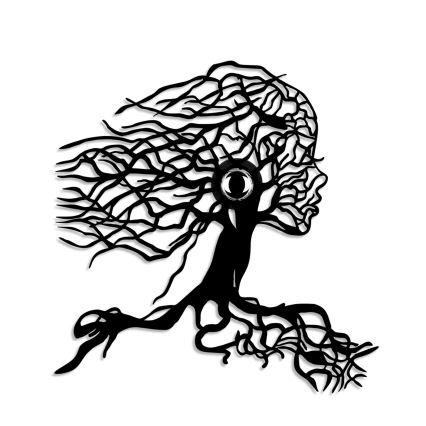 Stenska svetilka TREE WOMAN 1xE27/40W/230V črna