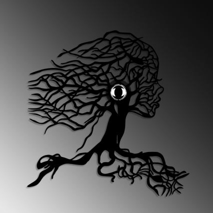 Stenska svetilka TREE WOMAN 1xE27/40W/230V črna
