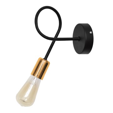 Stenska svetilka TUBE 1xE27/15W/230V črna