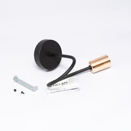 Stenska svetilka TUBE 1xE27/15W/230V črna