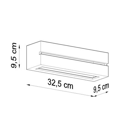 Stenska svetilka VEGA LINE 1xE27/60W/230V bela