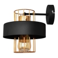 Stenska svetilka VOLTA 1xE27/15W/230V 23 cm črna/zlata