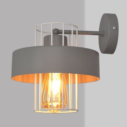 Stenska svetilka VOLTA 1xE27/15W/230V siva