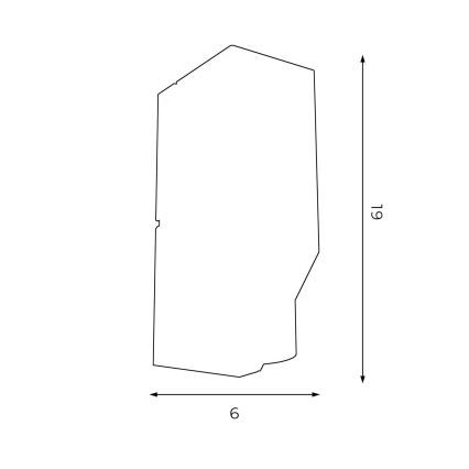 Stenska svetilka WALL 1xGU10/8W/230V bela/baker