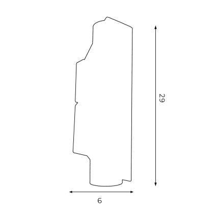 Stenska svetilka WALL 2xGU10/8W/230V bela/baker