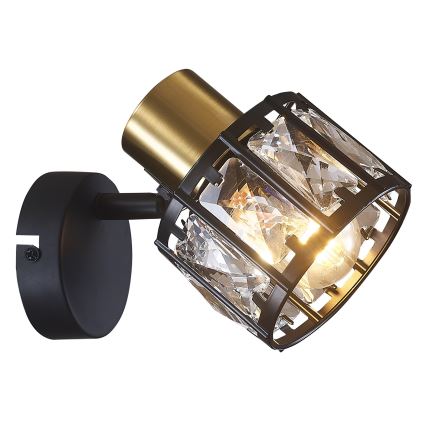 Stenska svetilka ZAHARA 1xE27/10W/230V črna