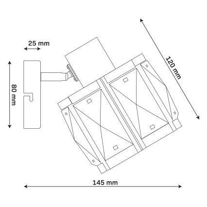 Stenska svetilka ZAHARA 1xE27/10W/230V črna