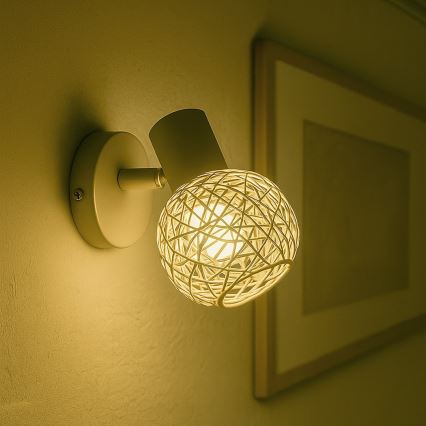 Stenska točkovna svetilka DEX 1xE14/10W/230V bež/kremna