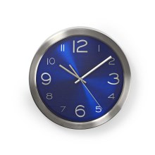 Stenska ura 1xAA/1,5V nerjaveče jeklo 30 cm modra