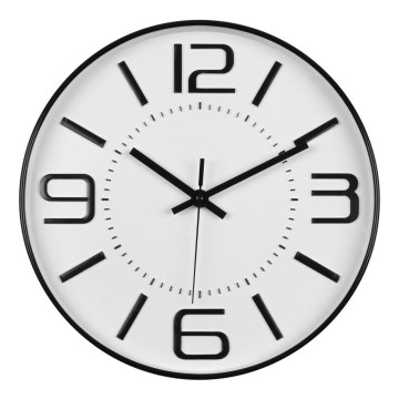 Stenska ura 1xAA 29 cm bela