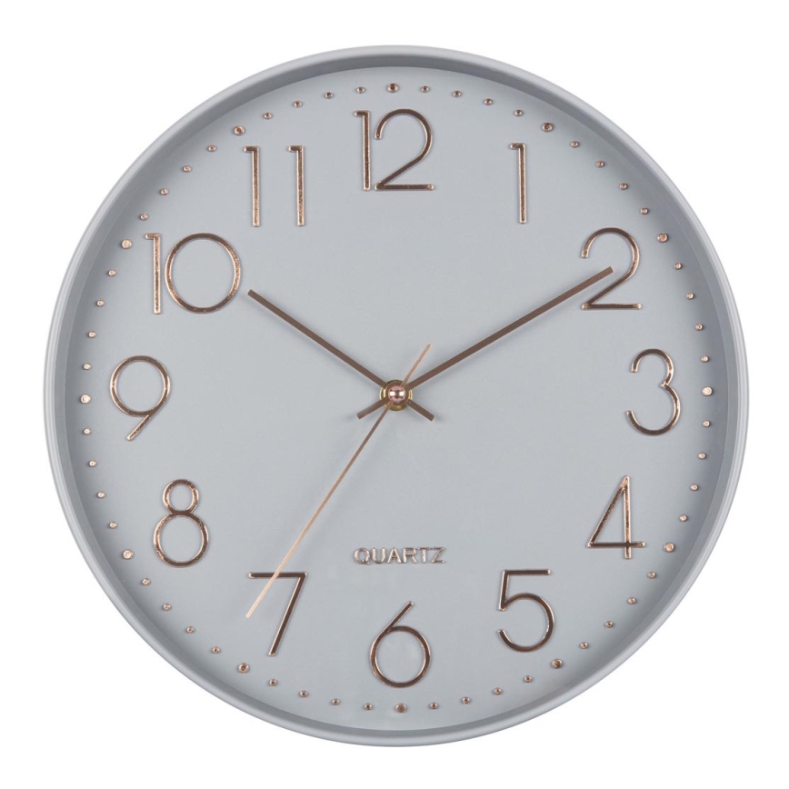 Stenska ura 1xAA 29 cm siva/rosegold