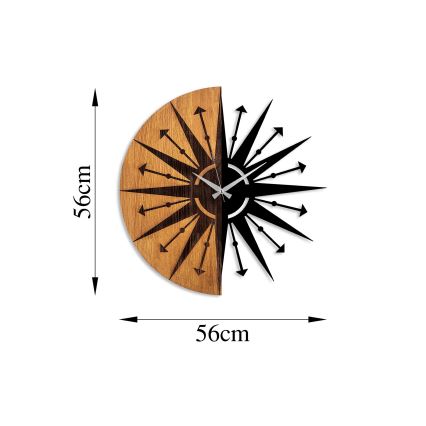 Stenska ura pr. 56 cm 1xAA les/kovina