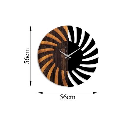 Stenska ura pr. 56 cm 1xAA les/kovina