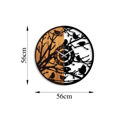 Stenska ura pr. 56 cm 1xAA les/kovina