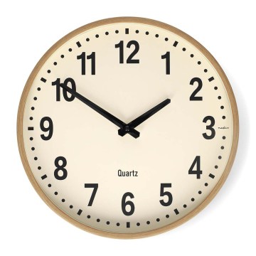 Stenska ura, premer 30,8 cm, 1xAA, lesena