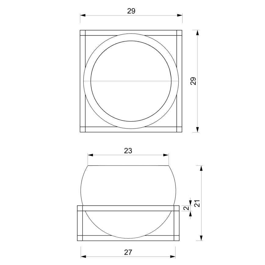 Stenski cvetlični lonec 27x29 cm zlata