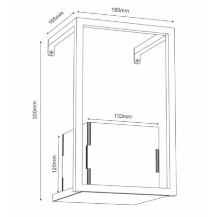 Stenski cvetlični lonec 30x18 cm