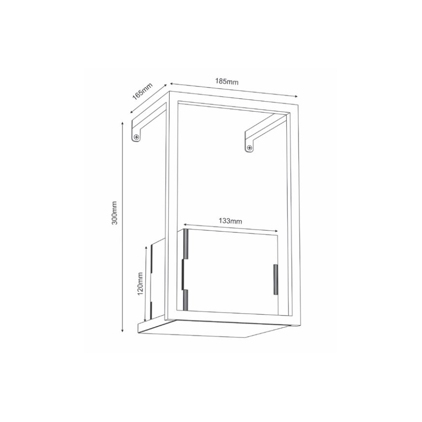 Stenski cvetlični lonec 30x18 cm