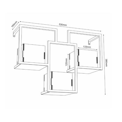 Stenski cvetlični lonec 38x53 cm