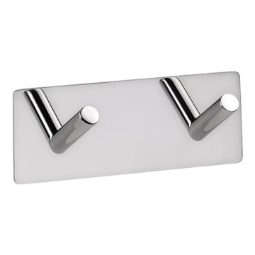 Stenski kavelj 11,5x4,5 cm, iz nerjavečega jekla, srebrne barve