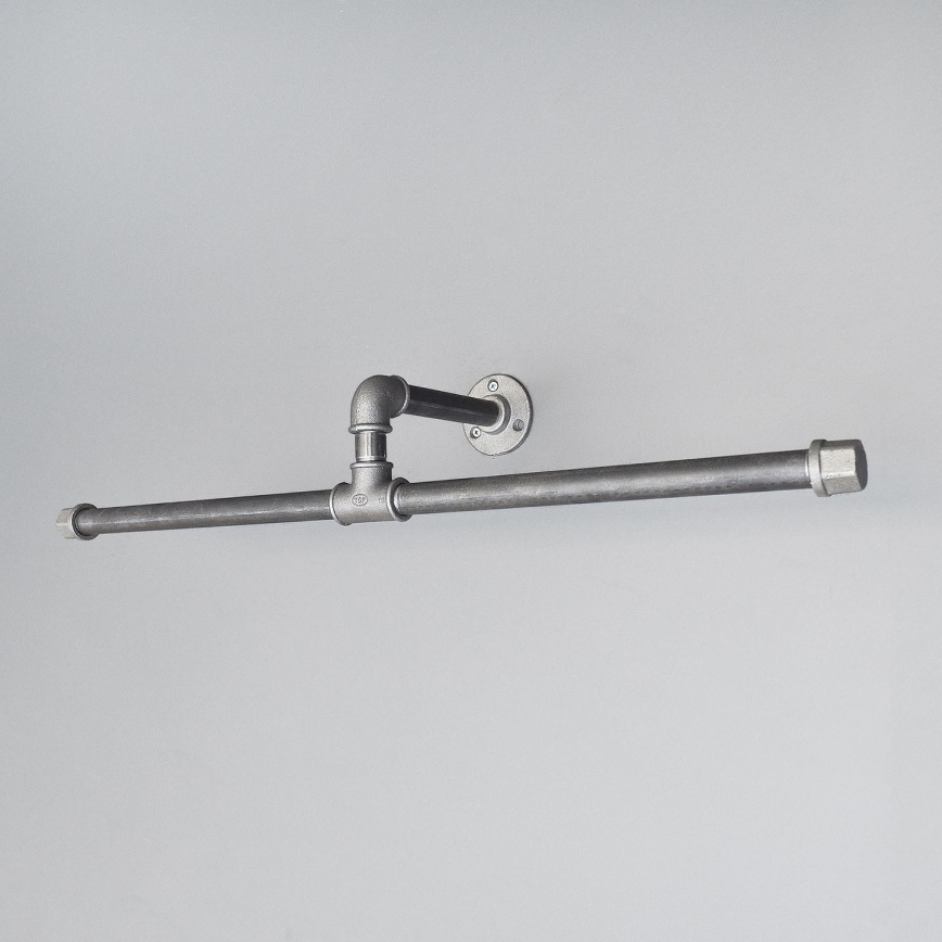 Stenski obešalniik BORURAF 7x60 cm črna