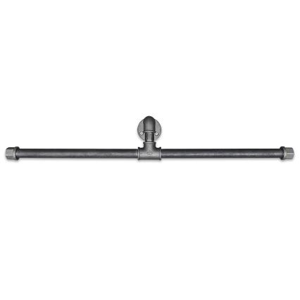 Stenski obešalniik BORURAF 7x60 cm črna