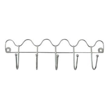 Stenski obešalnik 10x34,5 cm sijajni krom